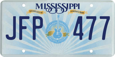 MS license plate JFP477