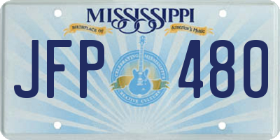 MS license plate JFP480