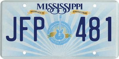 MS license plate JFP481