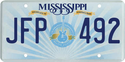 MS license plate JFP492