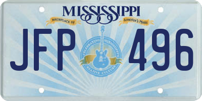 MS license plate JFP496