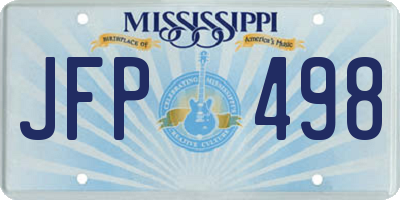 MS license plate JFP498