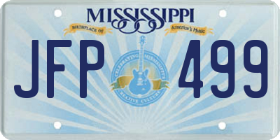 MS license plate JFP499