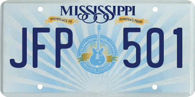 MS license plate JFP501