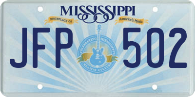 MS license plate JFP502