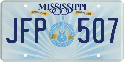 MS license plate JFP507