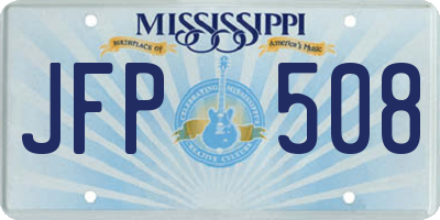 MS license plate JFP508