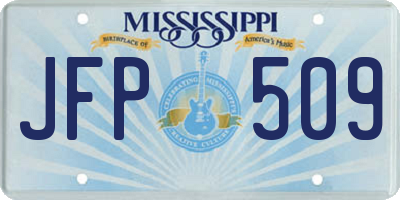 MS license plate JFP509
