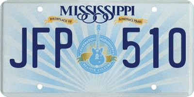 MS license plate JFP510