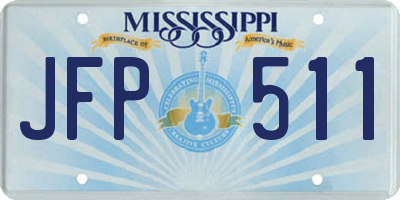 MS license plate JFP511