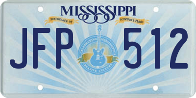 MS license plate JFP512