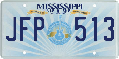 MS license plate JFP513