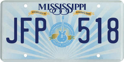 MS license plate JFP518