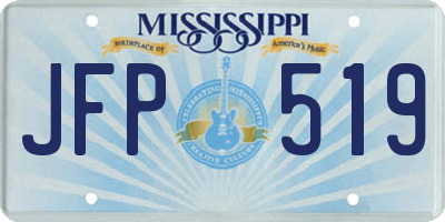 MS license plate JFP519