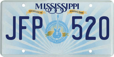 MS license plate JFP520