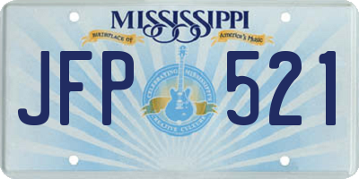 MS license plate JFP521