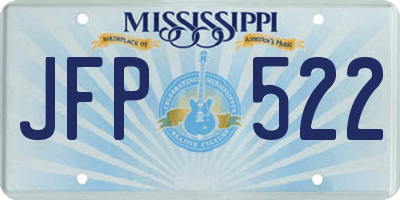 MS license plate JFP522