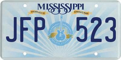 MS license plate JFP523