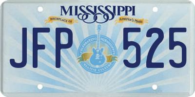 MS license plate JFP525