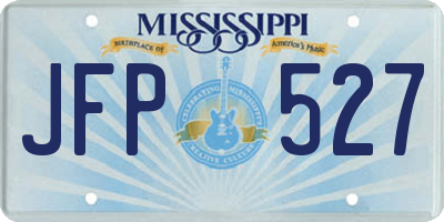 MS license plate JFP527