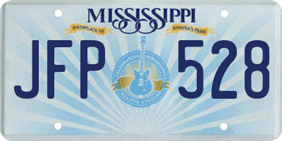 MS license plate JFP528