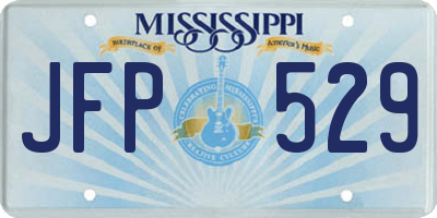 MS license plate JFP529