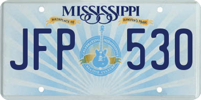 MS license plate JFP530