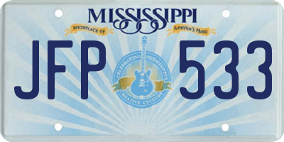 MS license plate JFP533