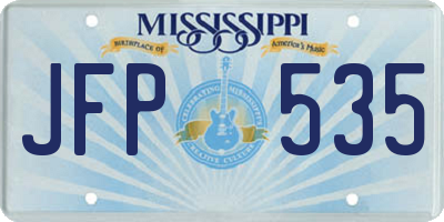 MS license plate JFP535