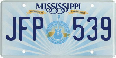 MS license plate JFP539