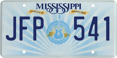 MS license plate JFP541