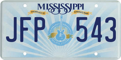MS license plate JFP543