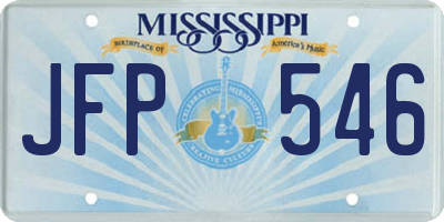 MS license plate JFP546