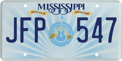 MS license plate JFP547