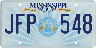 MS license plate JFP548