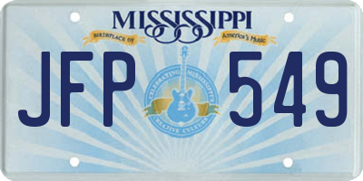 MS license plate JFP549