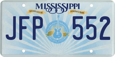 MS license plate JFP552