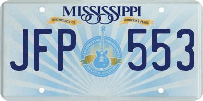 MS license plate JFP553