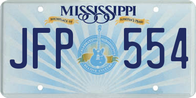 MS license plate JFP554