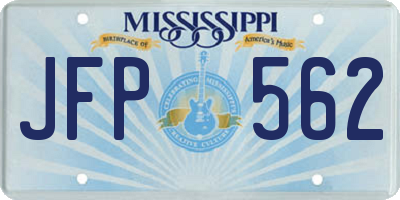MS license plate JFP562