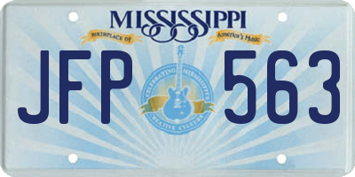 MS license plate JFP563