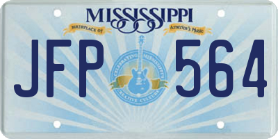 MS license plate JFP564