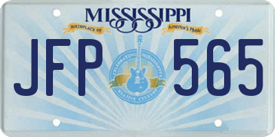 MS license plate JFP565