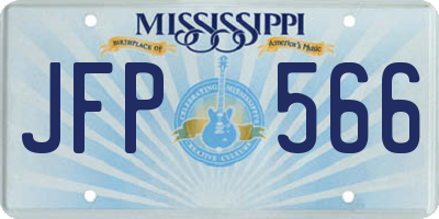 MS license plate JFP566