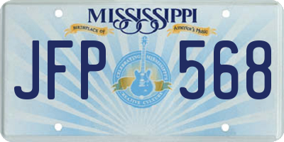 MS license plate JFP568