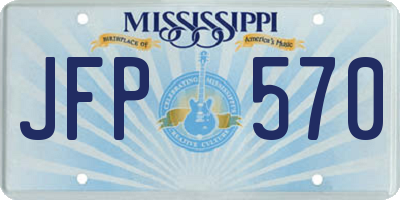 MS license plate JFP570