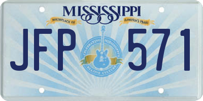MS license plate JFP571
