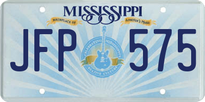 MS license plate JFP575