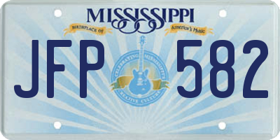 MS license plate JFP582