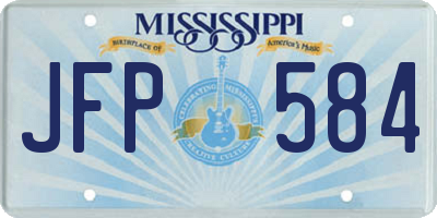 MS license plate JFP584